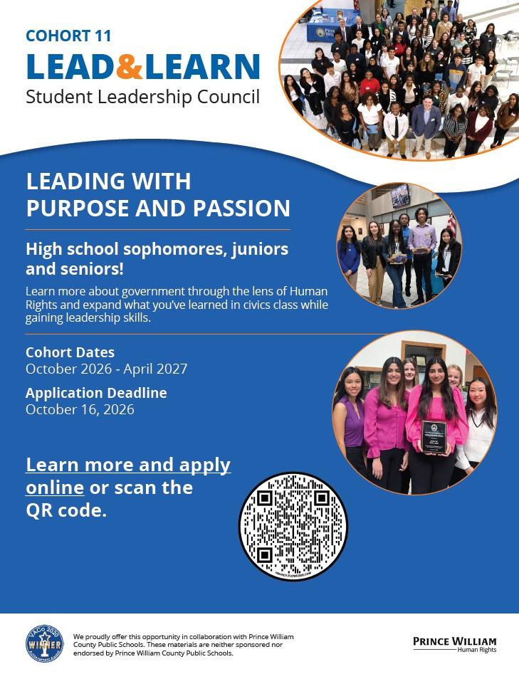 Student Leadership Council CoHort 11 Registration Poster