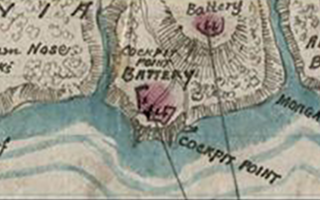 Cockpit Point Battlefield Map (ca. 1861)